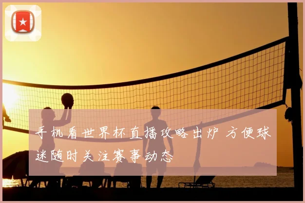 手机看世界杯直播攻略出炉 方便球迷随时关注赛事动态
